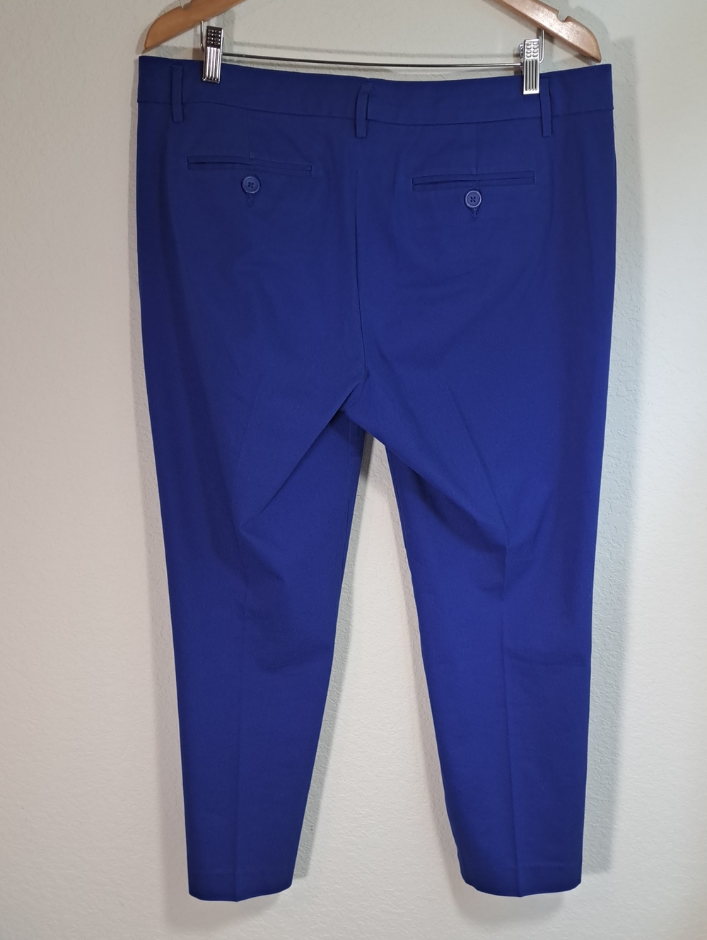 a.n.a Women’s Slacks Cobalt Blue Dress Pants Pockets Zipper Belt Loops Size 14 - Picture 5 of 12